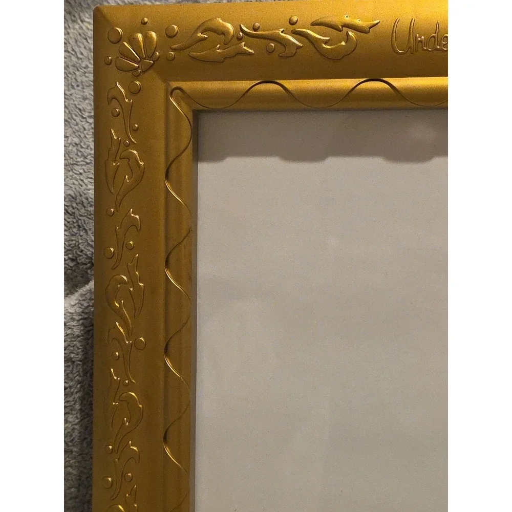 Disney's The Little Mermaid Gold Frame 8x11 Hanging Under The Sea Nursery Kid